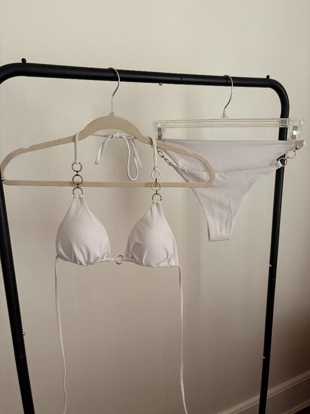 Princess Polly White Bikini Bottom with Gold Hoop Accents - Picture 4 of 4